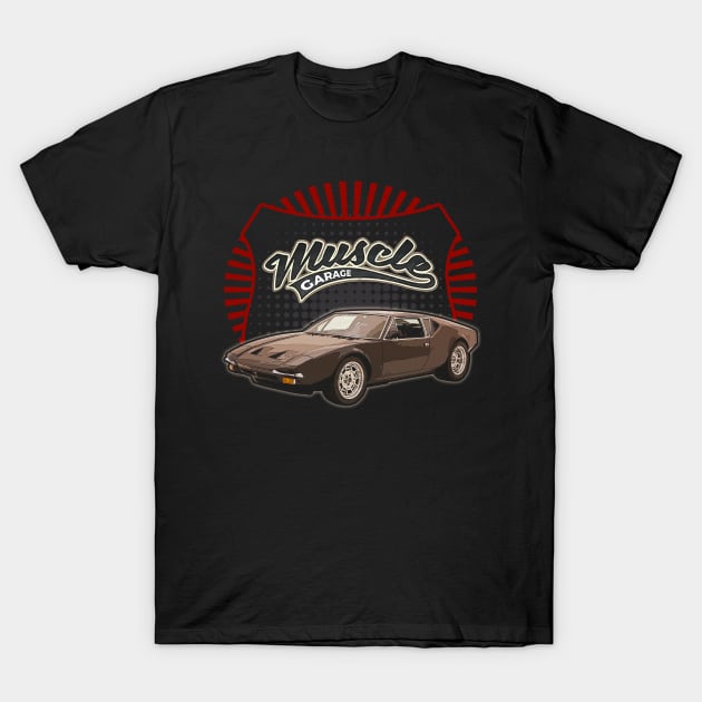 De Tomaso Pantera 1970 car muscle T-Shirt by JocelynnBaxter